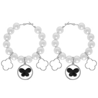 FASHIONISTA QUATREFOIL PEARL EARRINGS