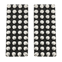 WESTERN DOME RIDGED RECTANGLE CONCHO EARRINGS