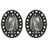 WESTERN THEME VIRGIN MARY POST EARRINGS