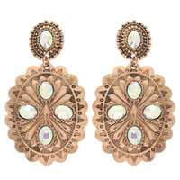 WESTERN CELESTIAL THEME CRYSTAL POST EARRINGS