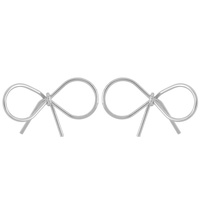 POLISHED WIRE BOWKNOT POST EARRINGS