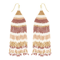 WESTERN COLORFUL FRINGE DANGLE EARRINGS