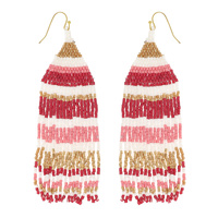 WESTERN COLORFUL FRINGE DANGLE EARRINGS