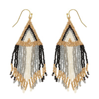 WESTERN COLORFUL FRINGE DANGLE EARRINGS