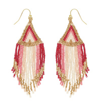 WESTERN COLORFUL FRINGE DANGLE EARRINGS