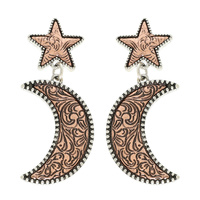 WESTERN FLORAL THEME CELESTIAL EARRINGS