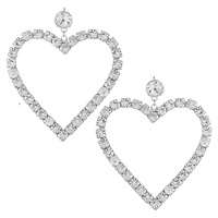 RHINESTONE HEART DROP ER