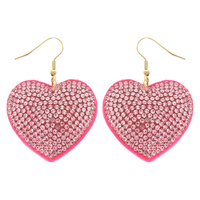 HEART CUSHION DANGLE EARRINGS