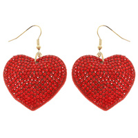 HEART CUSHION DANGLE EARRINGS
