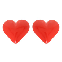 BRUSHED PUFFY HEART EARRING