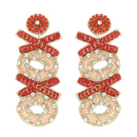 XOXO JEWELED POST DANGLE EARRINGS
