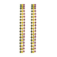 MARDI GRAS TASSEL EARRING