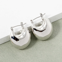 GOLD PLATED HUGGIE HOOP EARRINGS