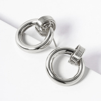 GOLD PLATED DOOR KNOCKER EARRINGS