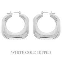 GOLD PLATED SQUARE HOOP EARRINGS