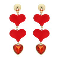 VALENTINE'S THEME HEART POST EARRINGS