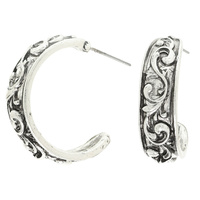 WESTERN FILIGREE HOOP EARRINGS