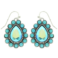 WESTERN JEWELED TEARDROP EARRINGS