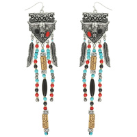 WESTERN STEERHEAD DREAM CATCHER EARRINGS