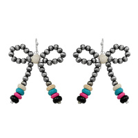 WESTERN TURQUOISE BOWKNOT EARRINGS