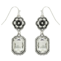 WESTERN FLORAL JEWELED POST EARRINGS