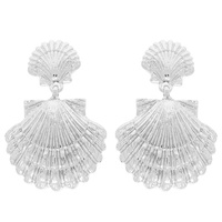 SEASHELL POST DANGLE EARRINGS
