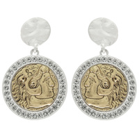ROMAN IMPERIAL REPLICA COIN POST EARRINGS
