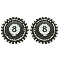 WESTERN 8 BALL POST EARRINGS