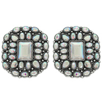 WESTERN CRYSTAL CONCHO EARRINGS