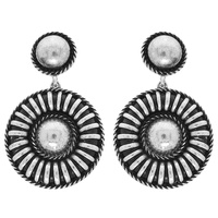 WESTERN TEXTURED CONCHO EARRINGS