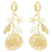 SEA LIFE THEME POST DANGLE EARRINGS