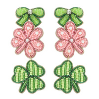 ST. PATRICK'S THEME SHAMROCK EARRINGS