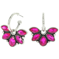 WESTERN FLORAL CONCHO HOOK EARRINGS