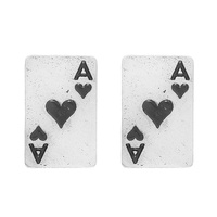 WESTERN ACE OF SPADES POKER CARD EARRINGS