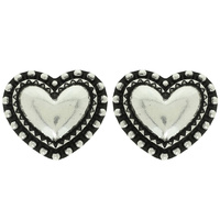 WESTERN BUBBLE BEADED HEART EARRINGS