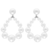 PEARL DANGLING STUD EARRING