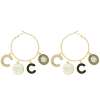 LUXURY CHARM DANGLING HOOP EARRING