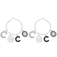 LUXURY CHARM DANGLING HOOP EARRING