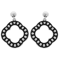 WESTERN BUBBLE BEADED QUATREFOIL EARRINGS