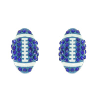 RHINESTONE FOOTBALL STUD EARRINGS