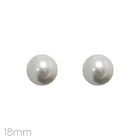 ROUND PEARL POST STUD EARRINGS