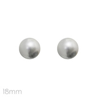 ROUND PEARL POST STUD EARRINGS
