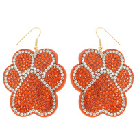 FAUX SUEDE PAW EARRINGS