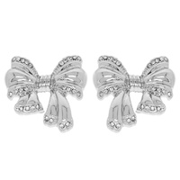 SHORT TAIL BOW POST EARRINGS