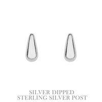 GOLD DIPPED TEARDROP STUD EARRINGS