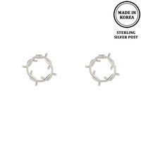 FLASH-PLATED TWISTED WIRE CIRCLE EARRINGS