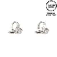 FLASH-PLATED LOOPED DOORKNOCKER EARRINGS