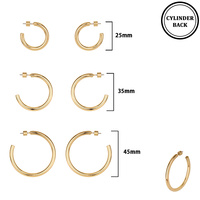 3 PAIR HOOP EARRING SET