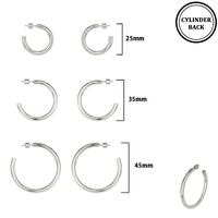 3 PAIR HOOP EARRING SET