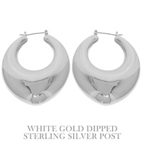 FLASH-PLATED HOOP EARRINGS